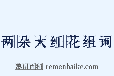 两朵大红花组词是什么意思的图片